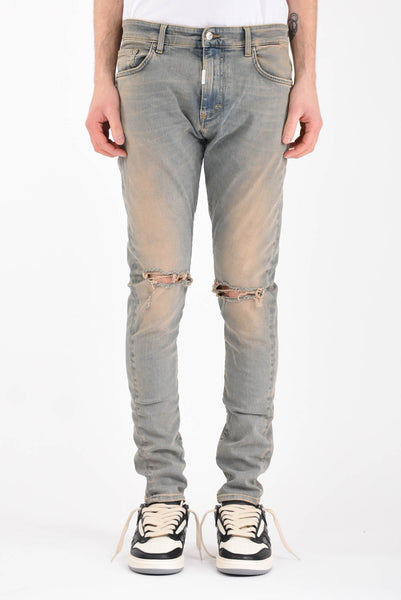 REPRESENT Pale blue denim destroyer jeans – Trafficmultilab