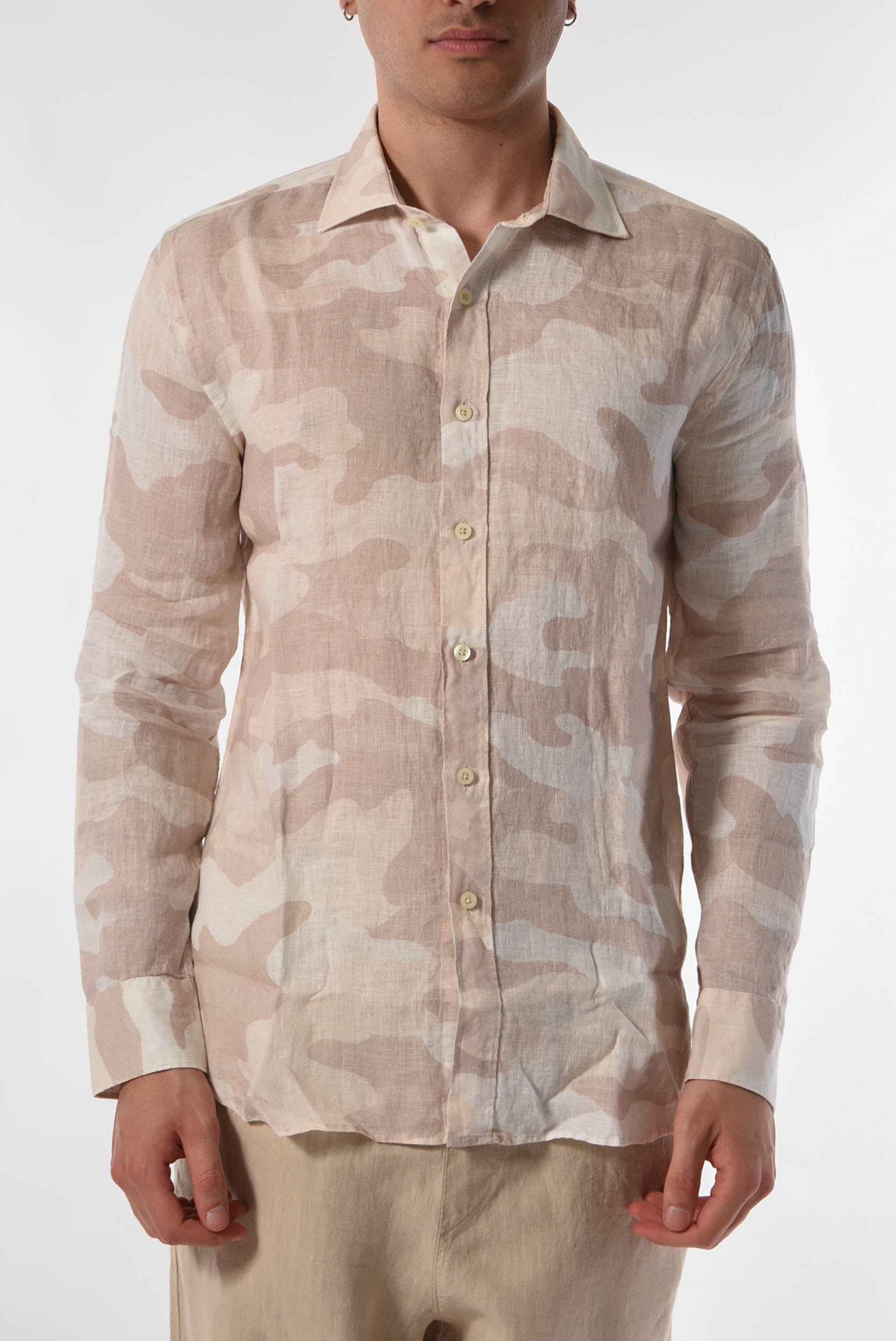 120% LINO Camicia stampa camouflage