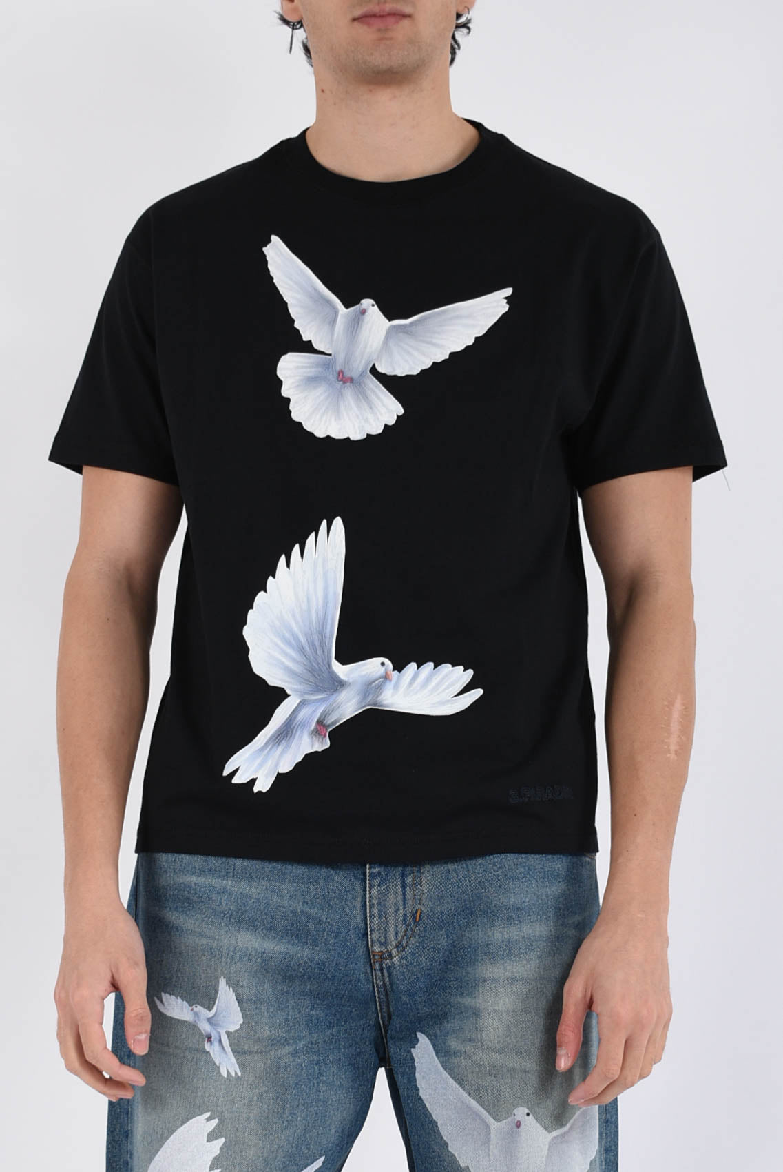 t-shirt in cotone freedom doves