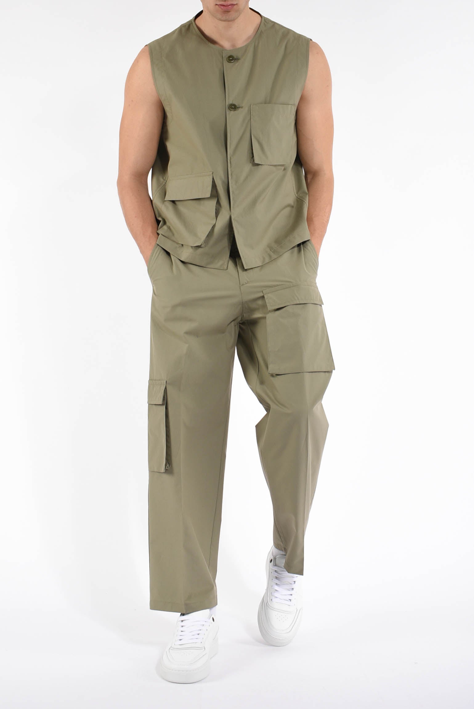 Pantaloni cargo in cotone