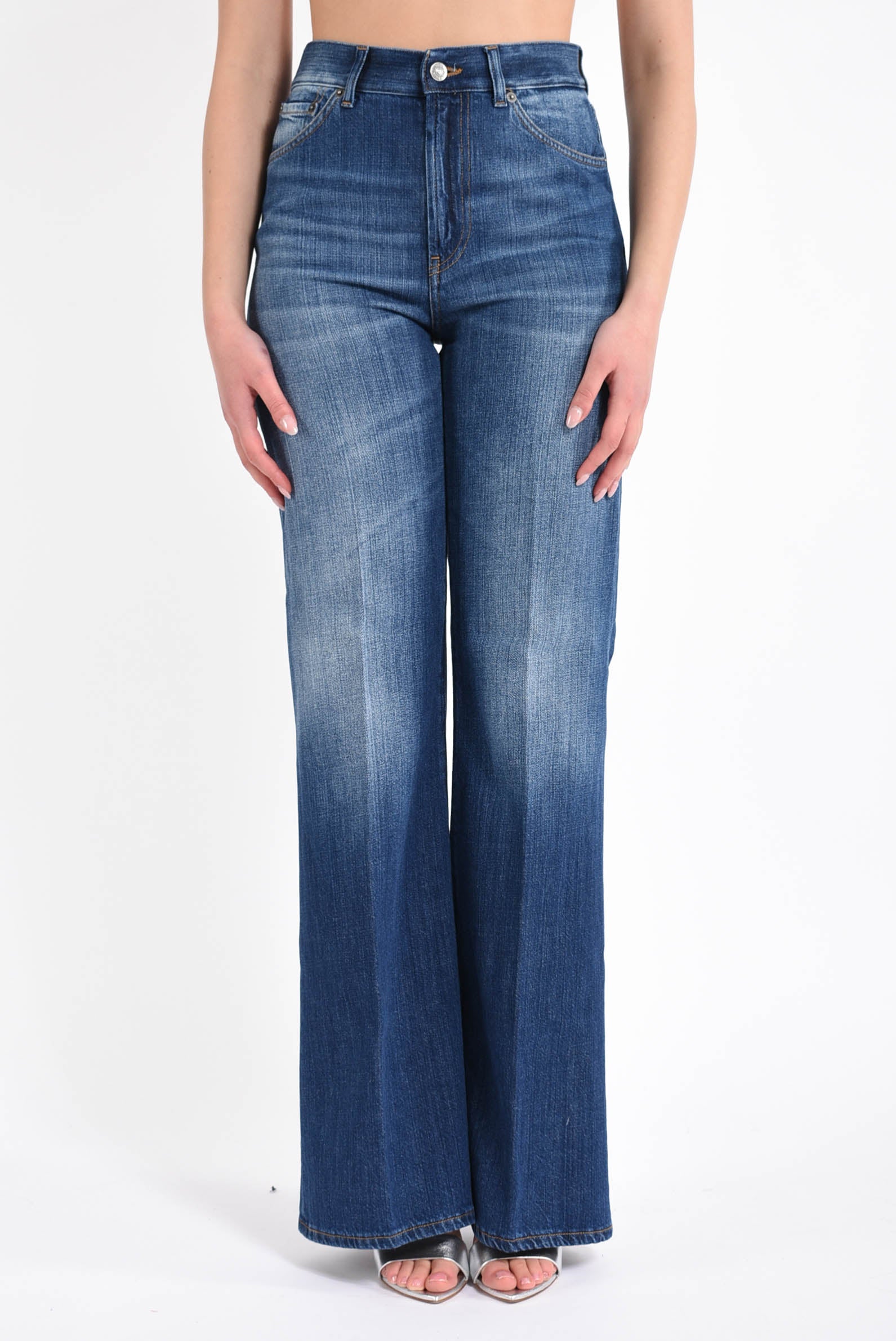 jeans wide leg modello amber