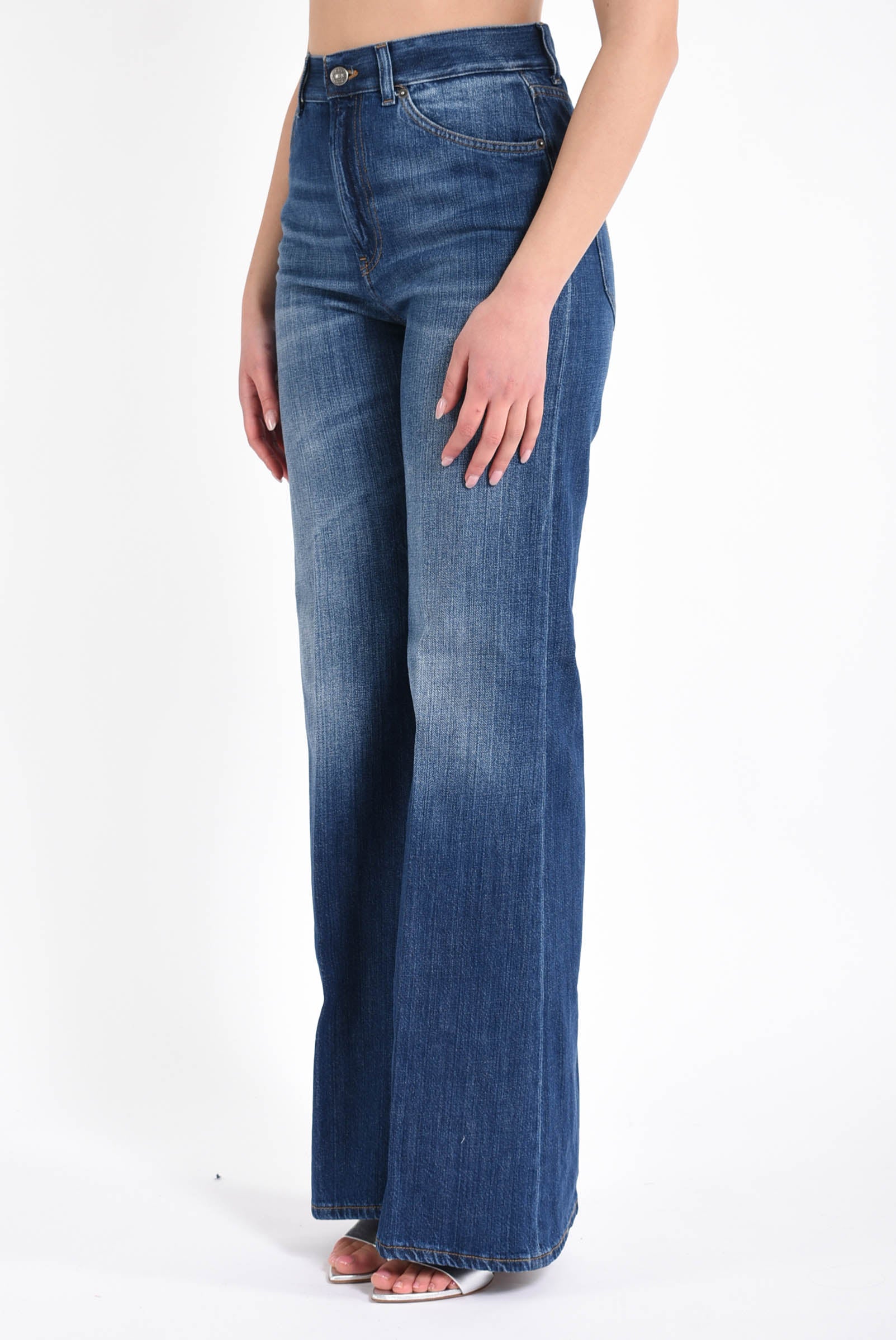 jeans wide leg modello amber