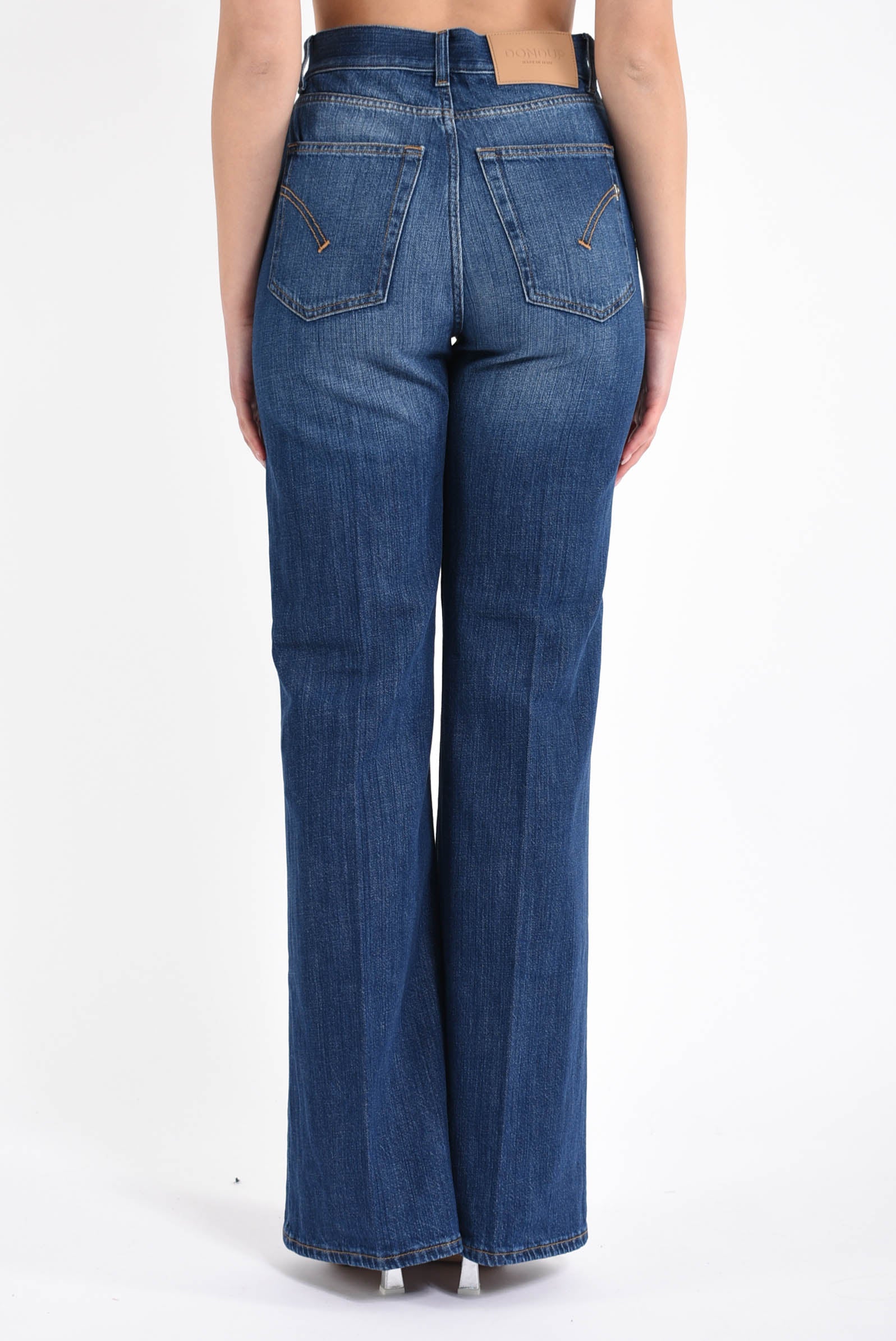 jeans wide leg modello amber