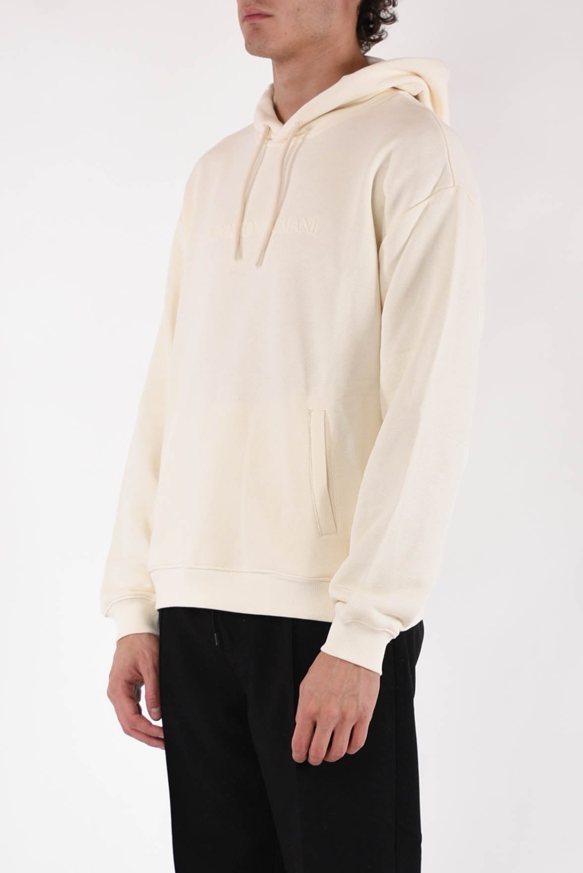 EMPORIO ARMANI Felpa in cotone soft twill