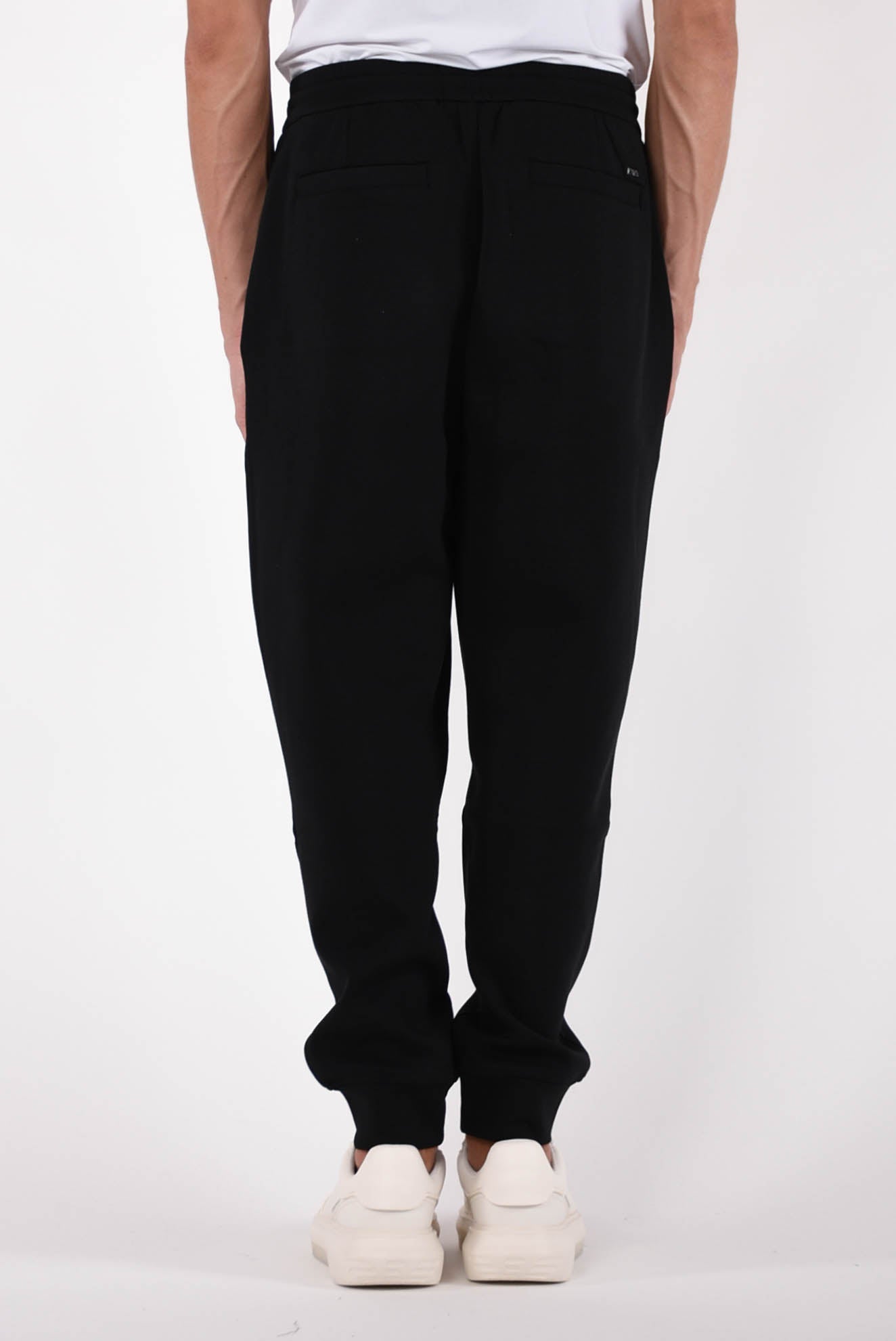 EMPORIO ARMANI Pantaloni jogger in double jersey con pinces