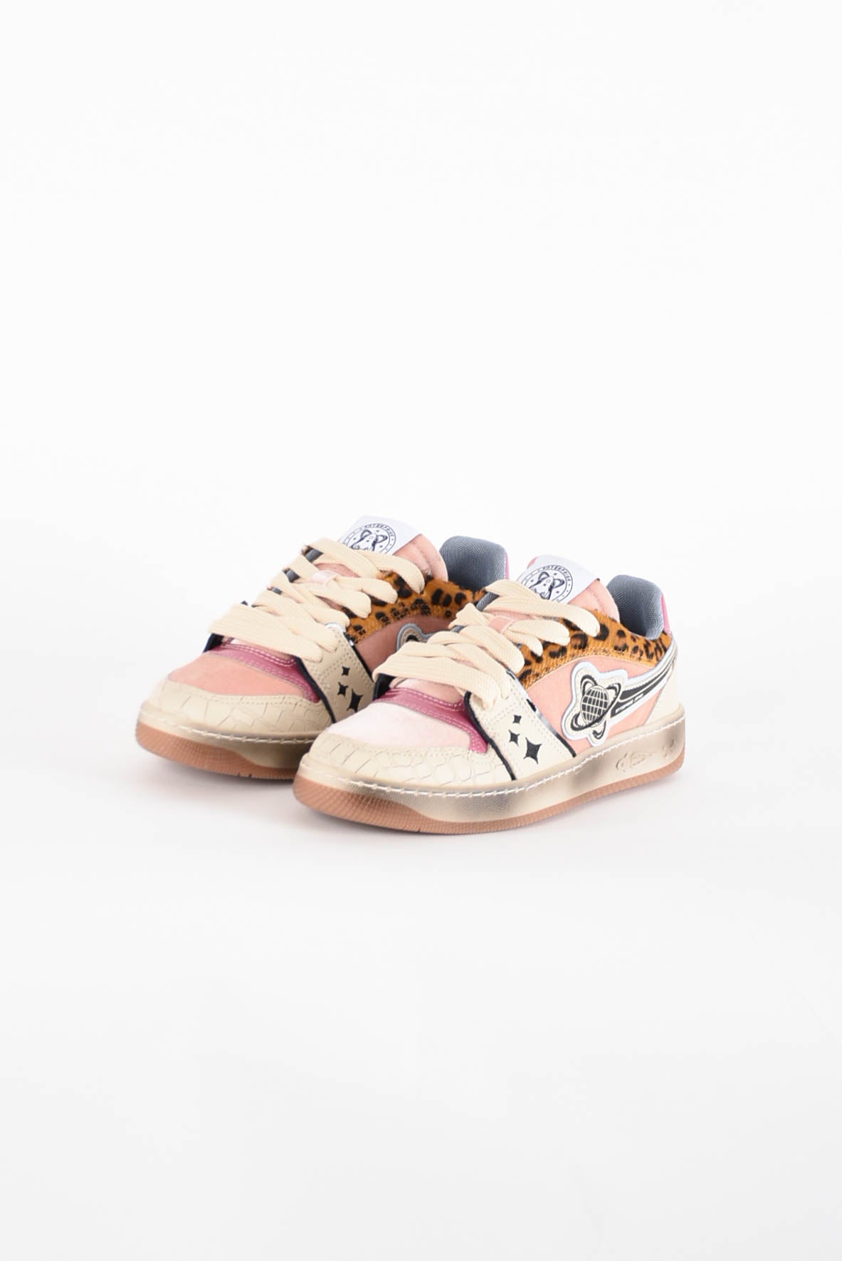 ENTERPRISE JAPAN sneakers planet leopard in pelle