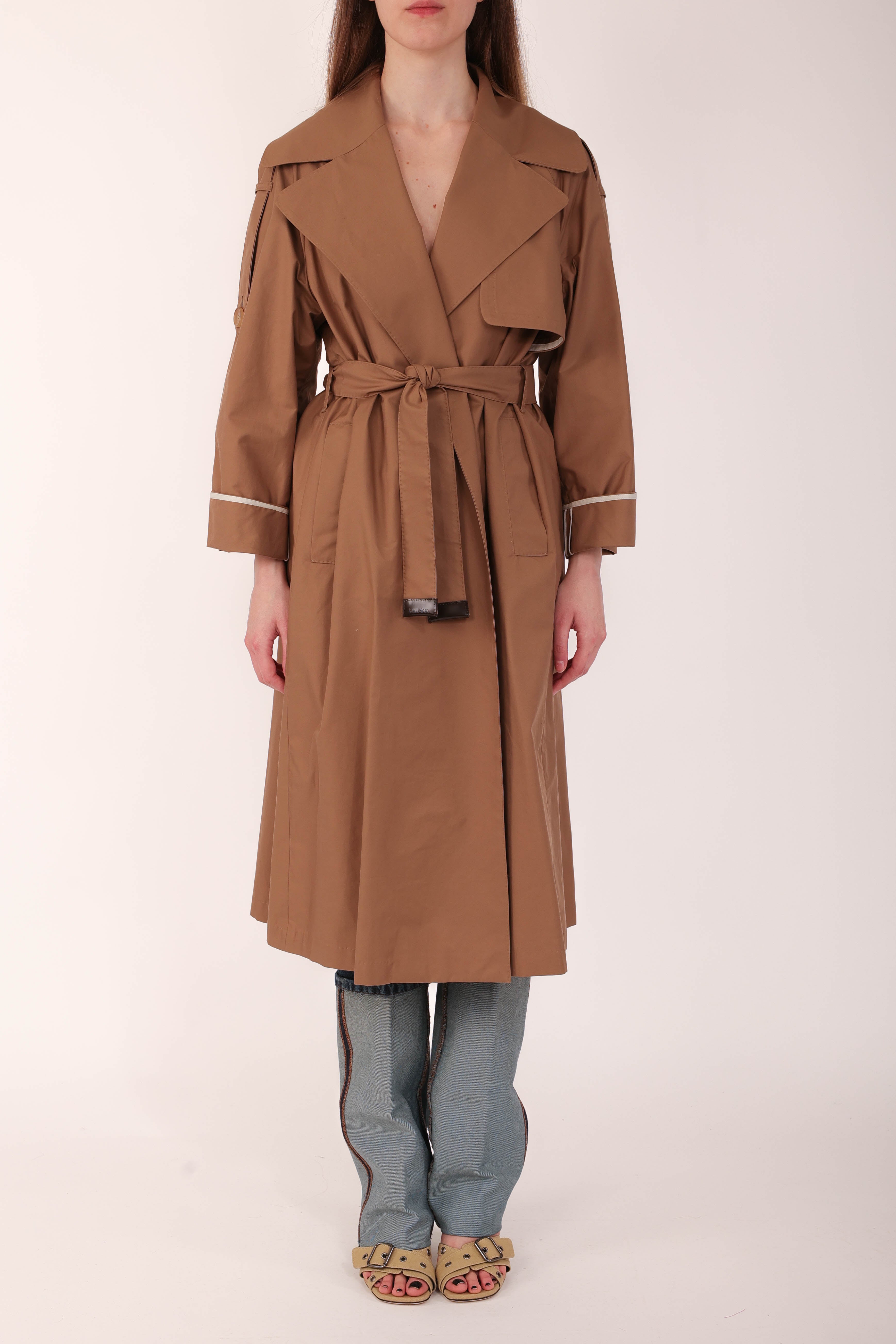 MAX MARA THE CUBE trench in twill utrench