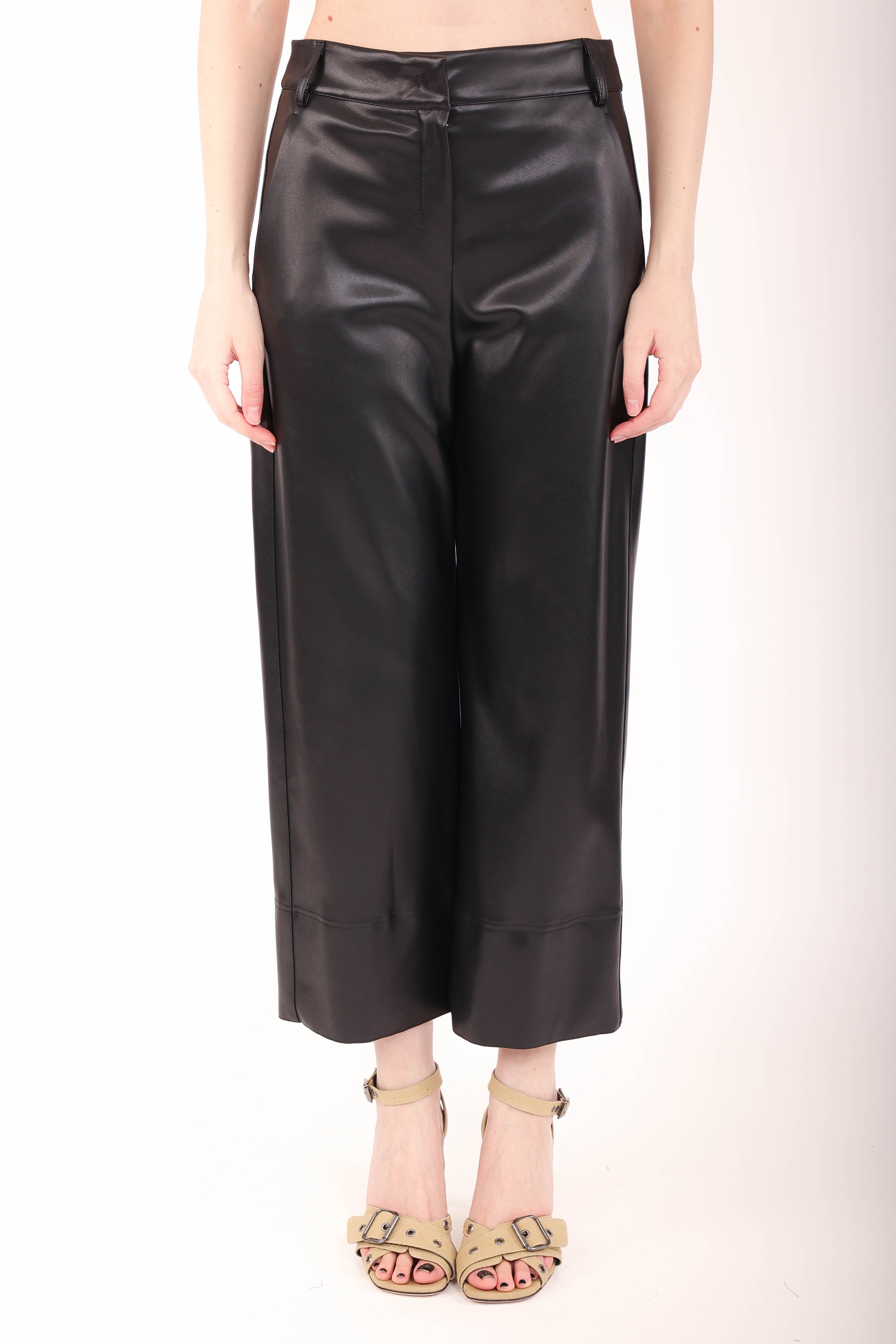 MAX MARA 'S pantaloni in ecopelle soprano