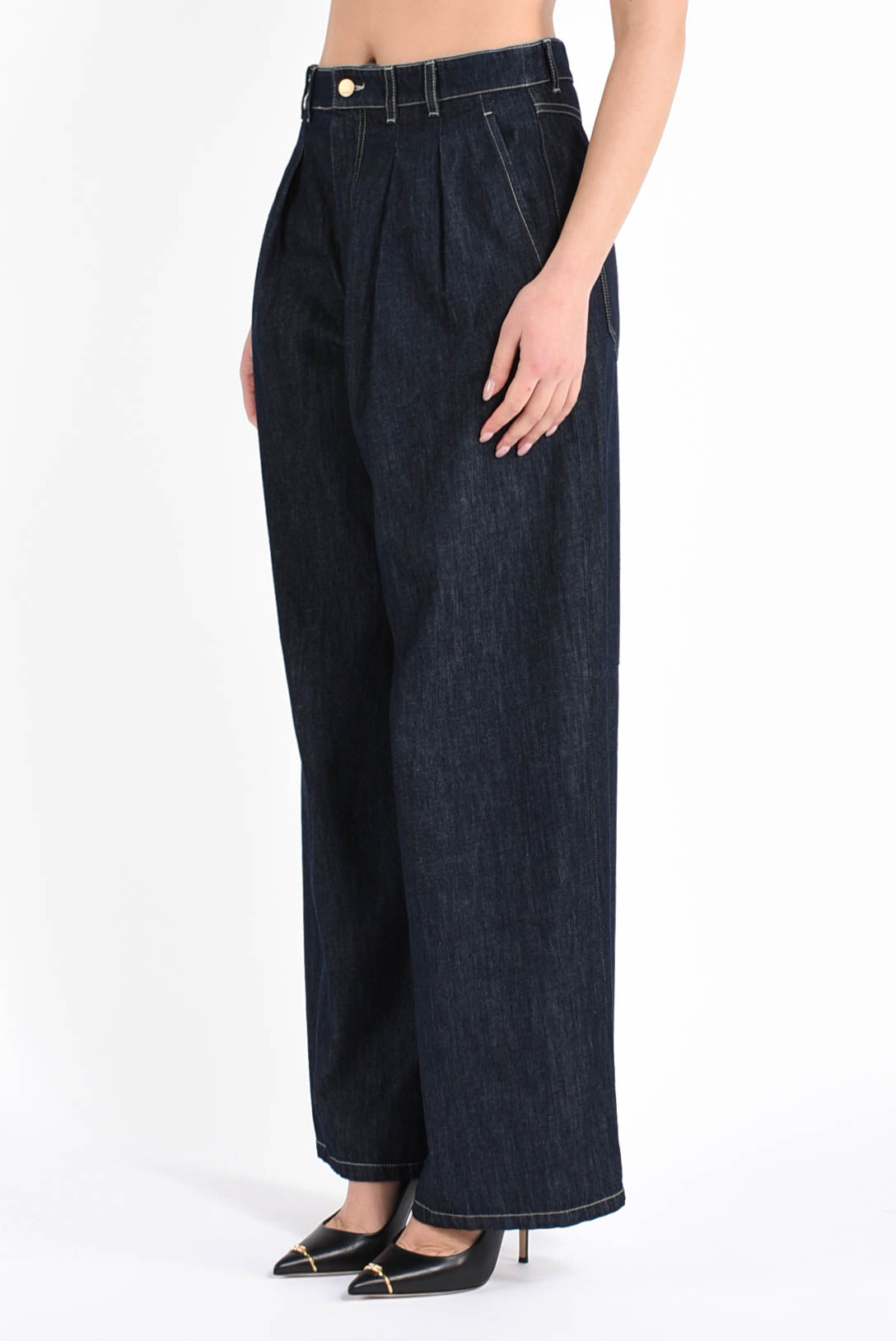 jeans wide leg modello priamo