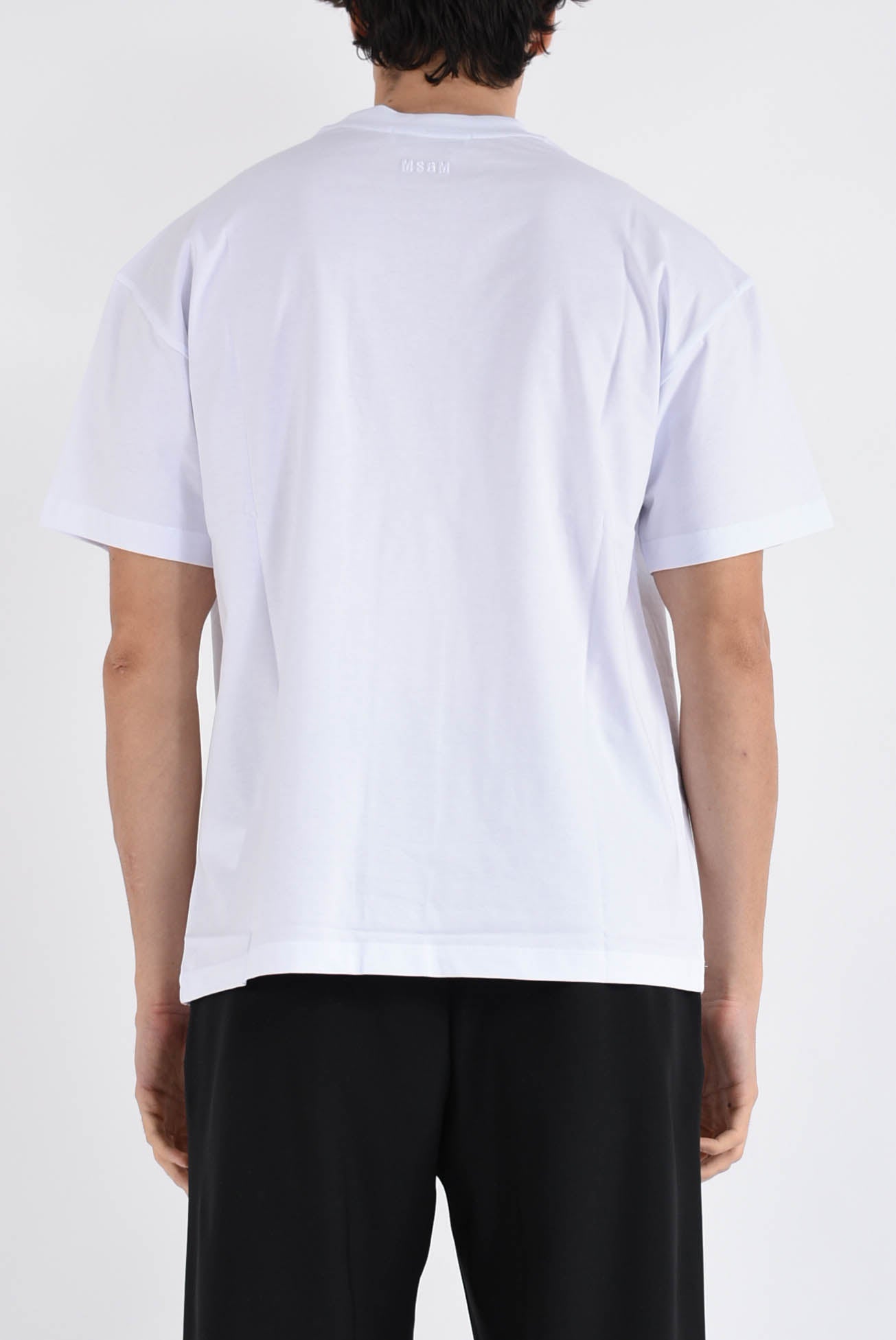 T-shirt in jersey con ricamo MSGM