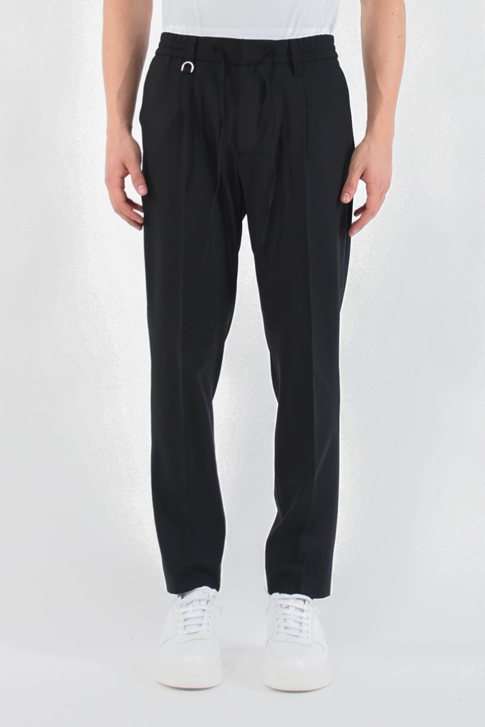 PAOLO PECORA Pantaloni jogger in fresco lana