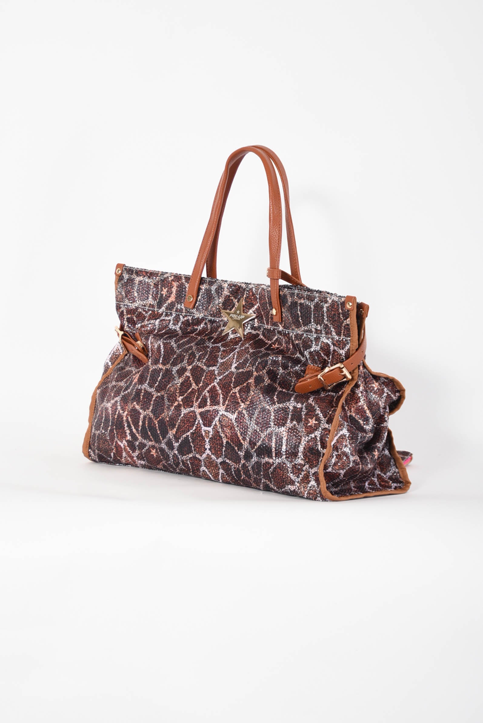 PIN UP borsa shopper stampa giraffa