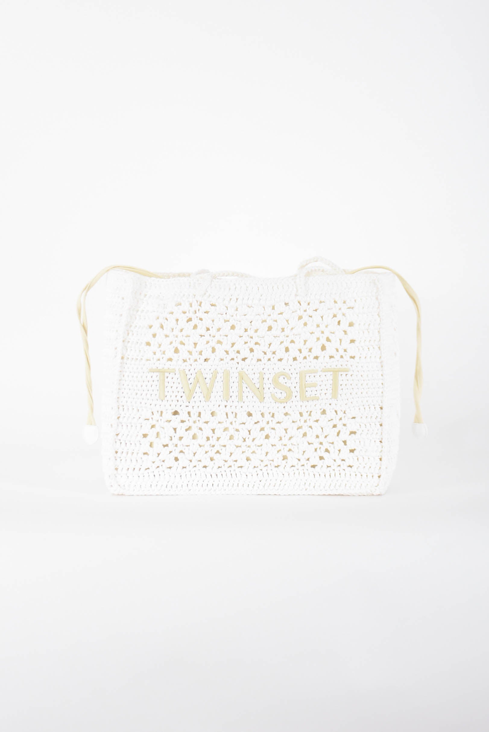 TWIN SET borsa shopper bohemien crochet