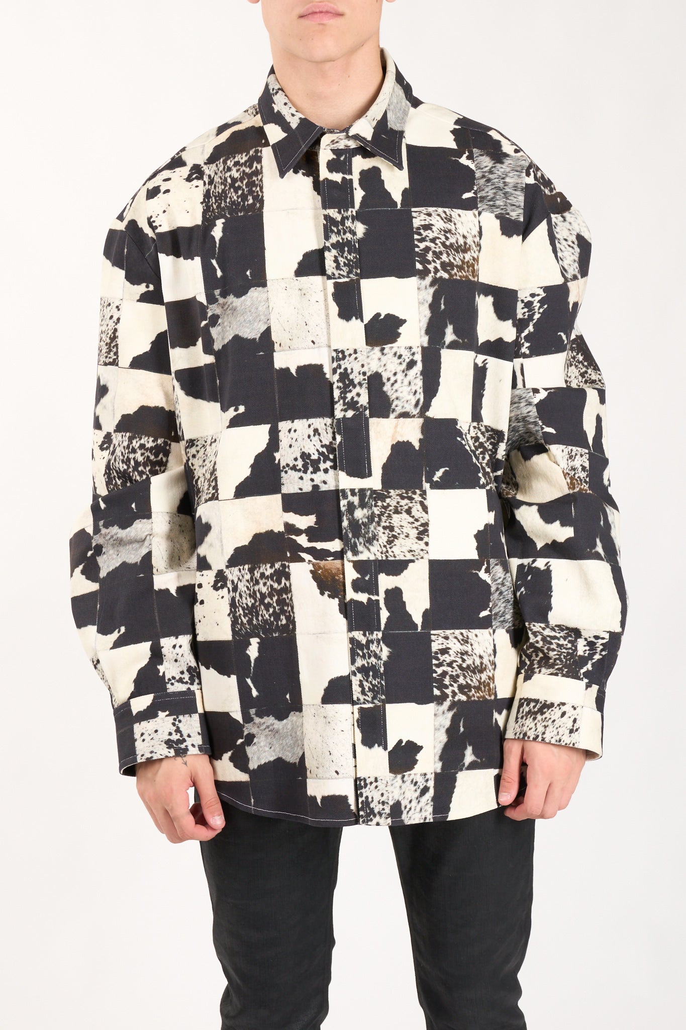 Overshirt canvas cow