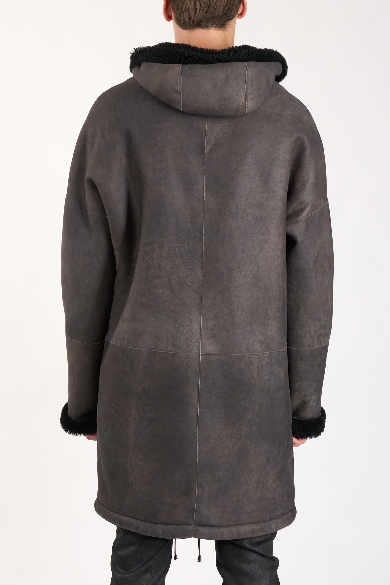 Parka reversibile in shearling