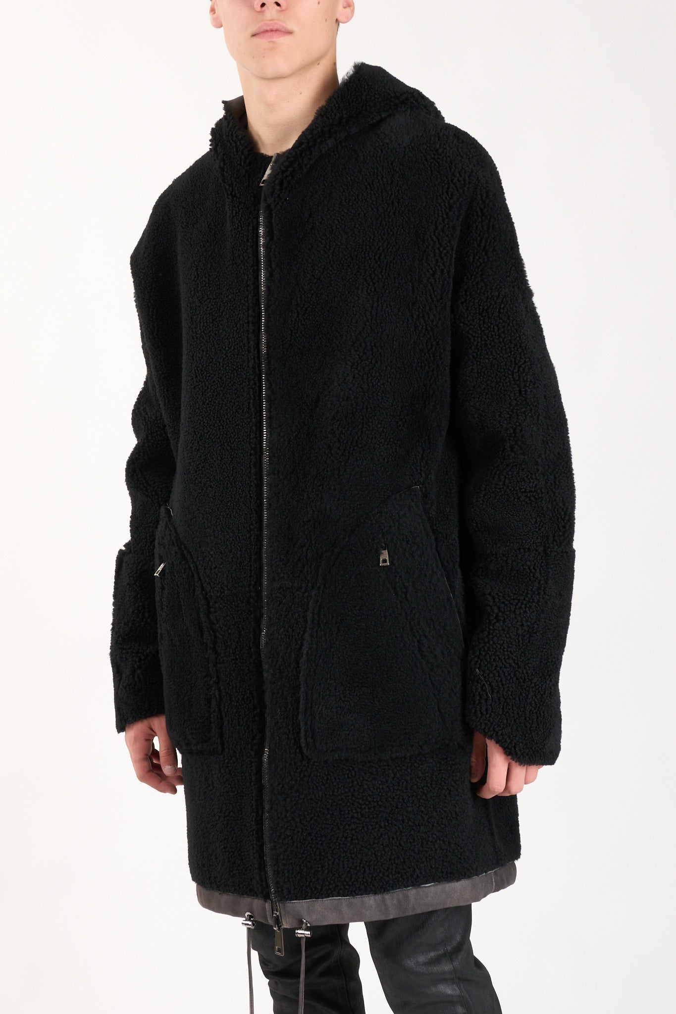 Parka reversibile in shearling