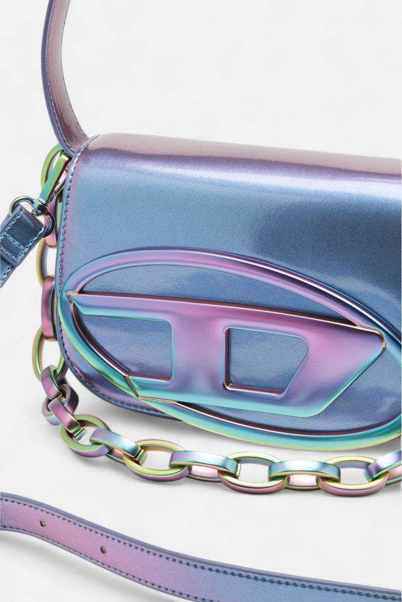 borsa a spalla con effetto iridescente 1dr