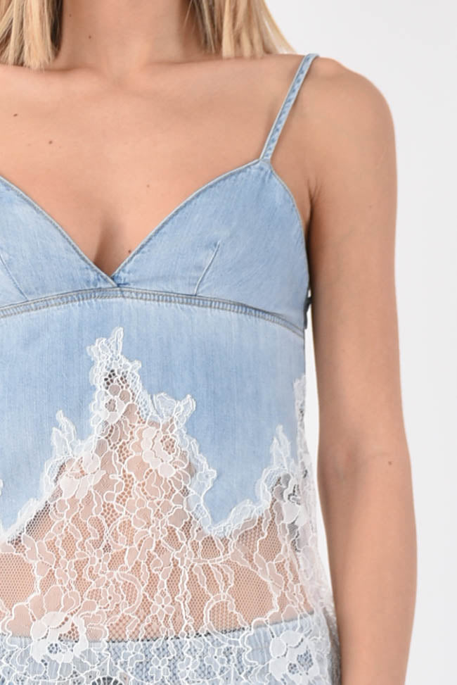 DIESEL top in denim de-mony