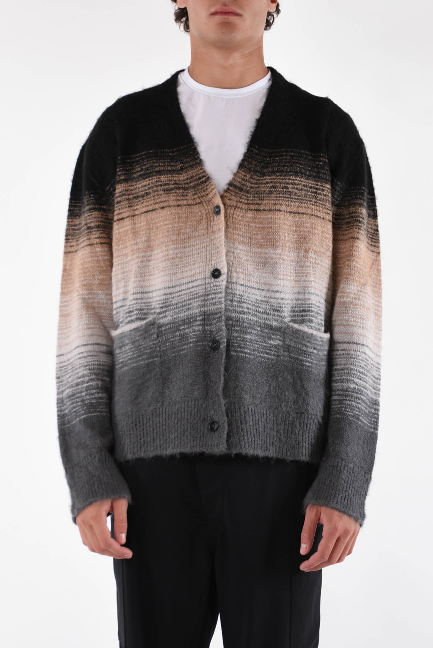 LANEUS Cardigan jaquard degradè