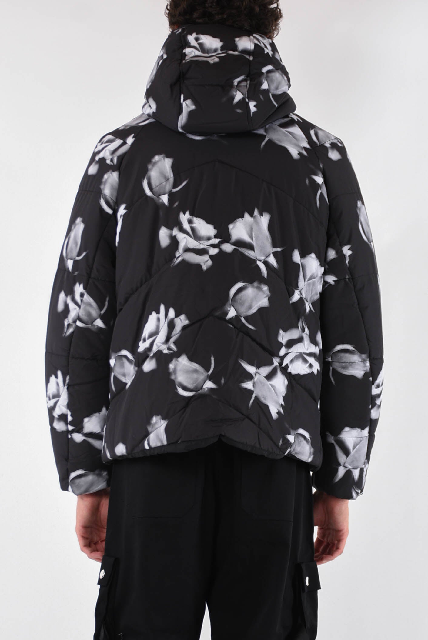 LES HOMMES Piumino roses print