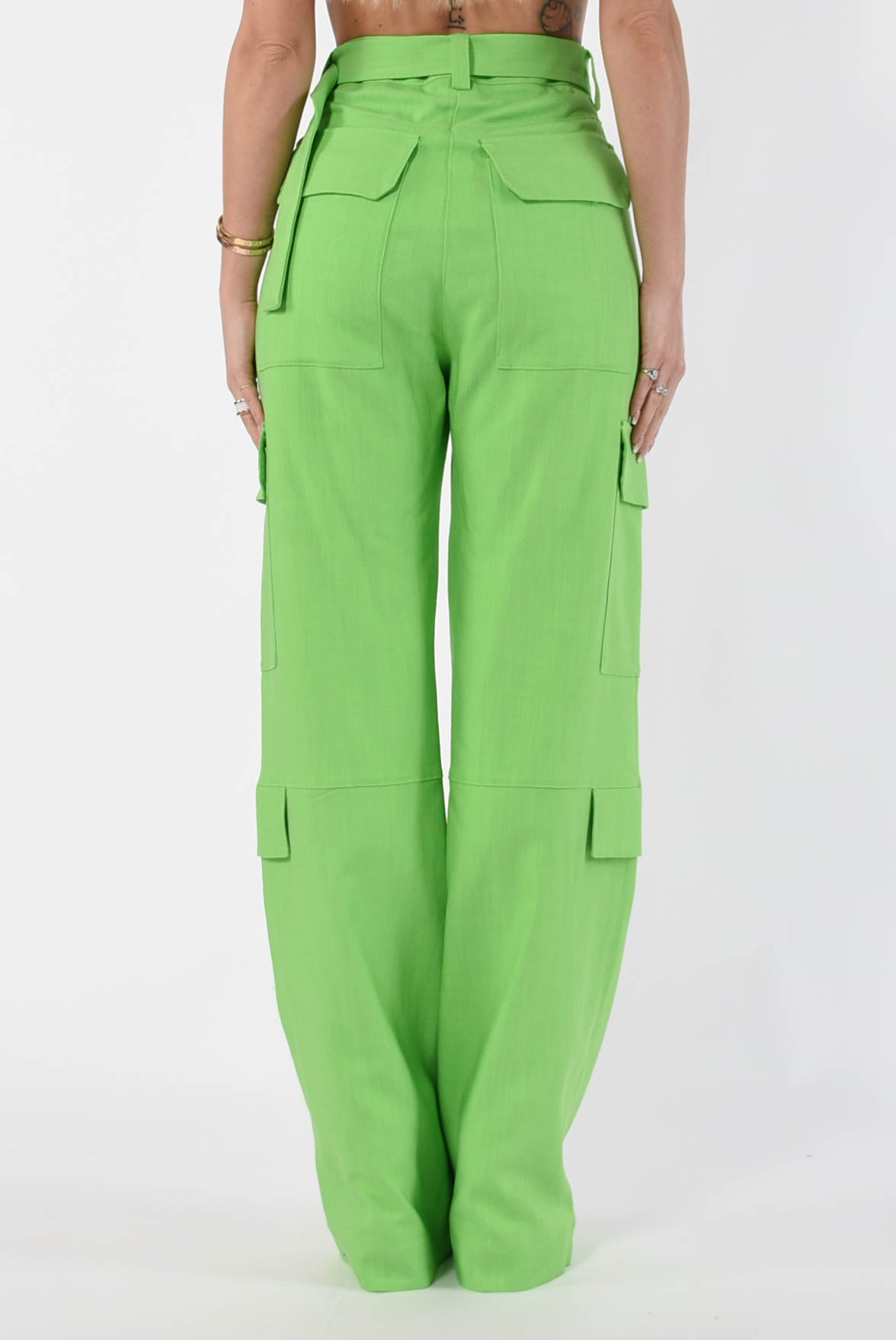 MSGM pantaloni cargo in canvas