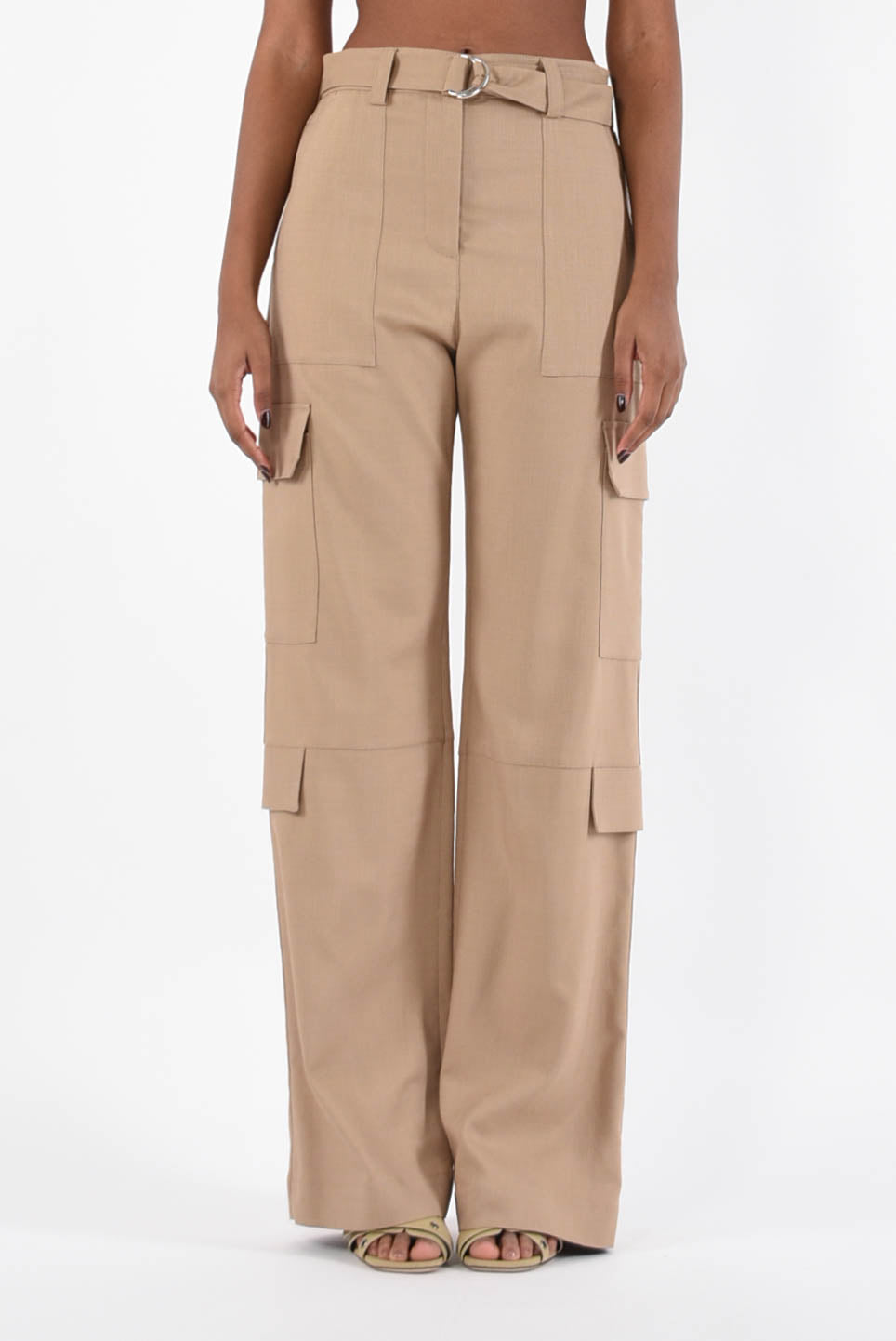 MSGM pantaloni cargo in canvas