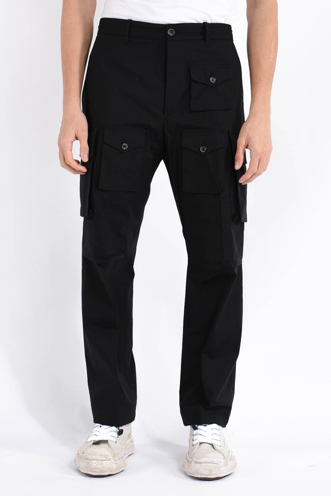 pantaloni super cargo in cotone