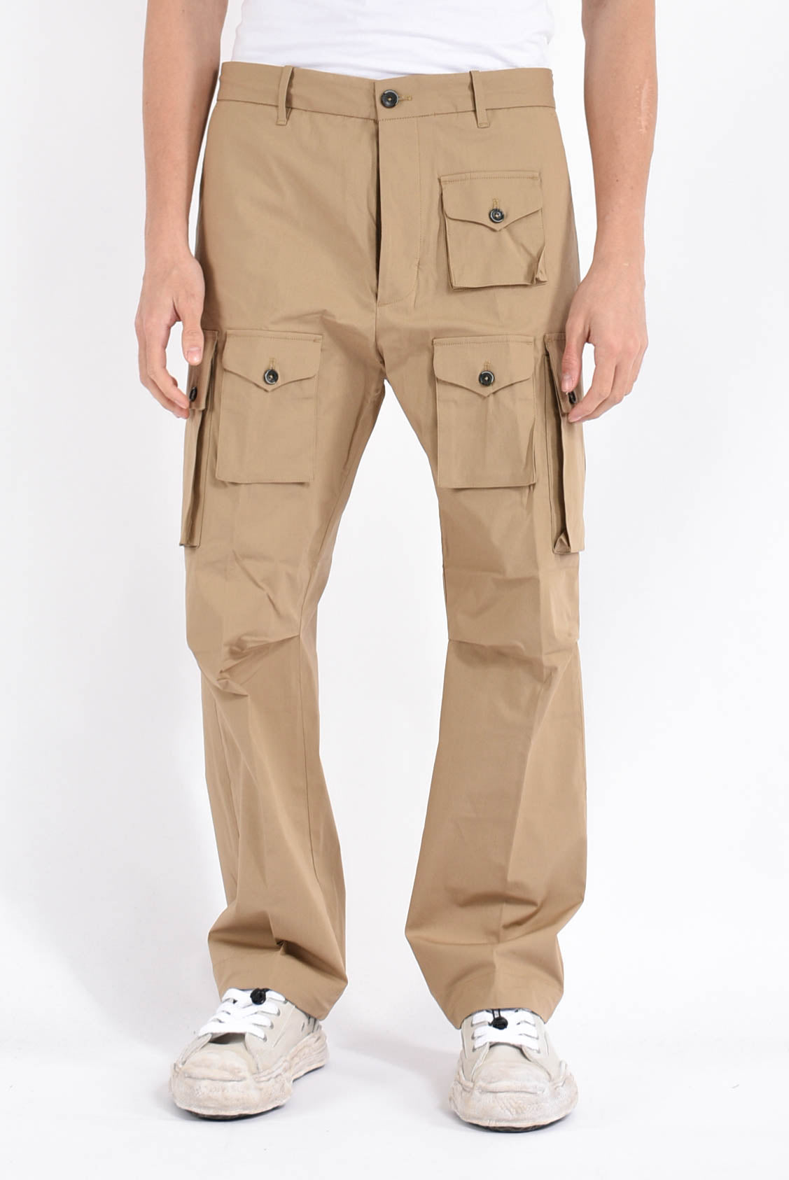 pantaloni super cargo in cotone