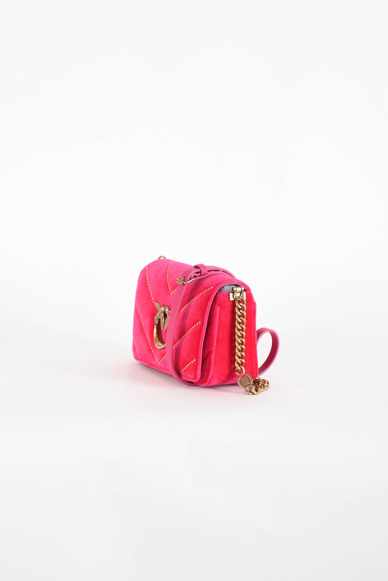 PINKO borsa a tracolla love click mini velluto