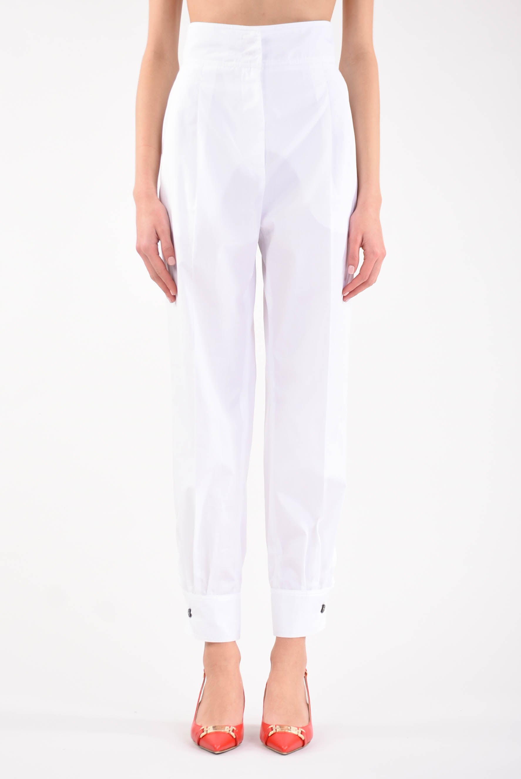 MAX MARA STUDIO trousers with silver model pleats